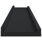 vidaXL Repisa para marcos de fotos 2 uds MDF negro 60x9x3 cm vidaXL Repisa para marcos de fotos 2 uds MDF negro 60x9x3 cm