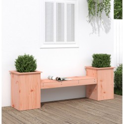 vidaXL Banco con jardineras madera de abeto Douglas 184,5x39,5x56,5 cm