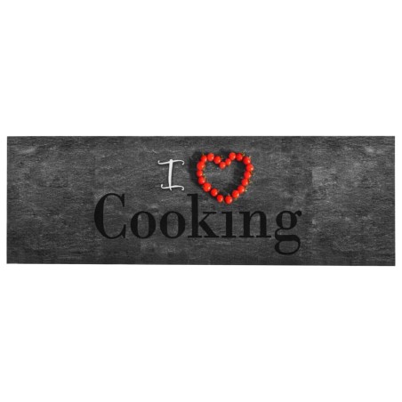vidaXL Alfombra de cocina lavable Cooking 60x180 cm