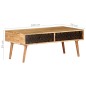 vidaXL Mesa de centro madera maciza de acacia 100x50x39 cm