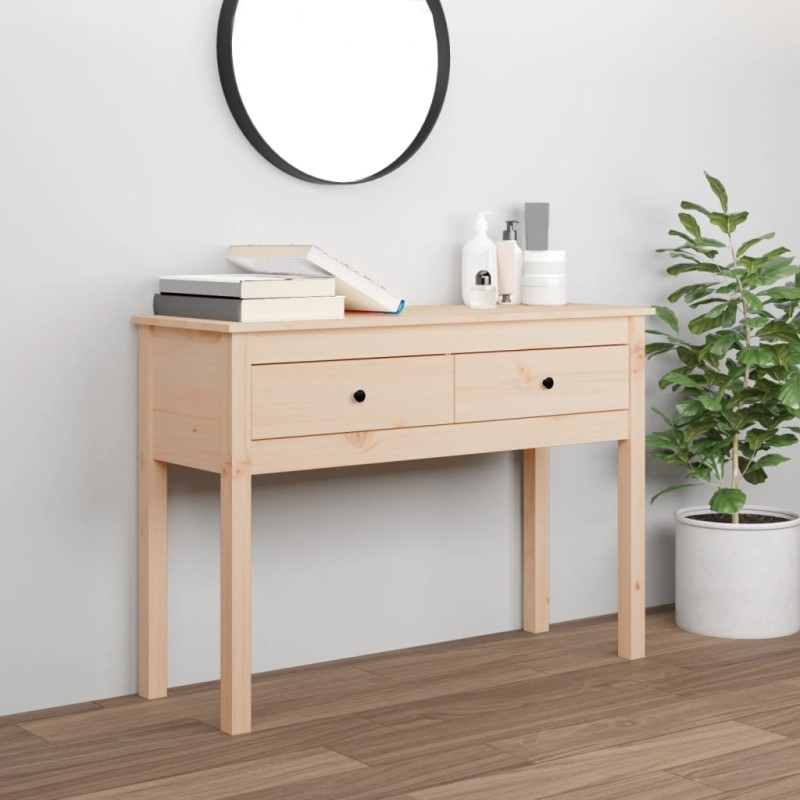 vidaXL Mesa consola madera maciza de pino 100x35x75 cm vidaXL Mesa consola madera maciza de pino 100x35x75 cm