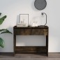 vidaXL Mesa consola madera de ingeniería roble ahumado 89x41x76,5 cm vidaXL Mesa consola madera de ingeniería roble ahumado 89x41x76,5 cm