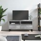 vidaXL Mueble de TV madera contrachapada gris hormigón 100x34,5x44,5cm vidaXL Mueble de TV madera contrachapada gris hormigón 100x34,5x44,5cm