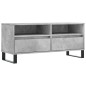 vidaXL Mueble de TV madera contrachapada gris hormigón 100x34,5x44,5cm vidaXL Mueble de TV madera contrachapada gris hormigón 100x34,5x44,5cm