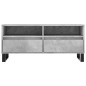 vidaXL Mueble de TV madera contrachapada gris hormigón 100x34,5x44,5cm vidaXL Mueble de TV madera contrachapada gris hormigón 100x34,5x44,5cm