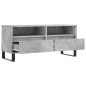 vidaXL Mueble de TV madera contrachapada gris hormigón 100x34,5x44,5cm vidaXL Mueble de TV madera contrachapada gris hormigón 100x34,5x44,5cm