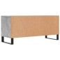 vidaXL Mueble de TV madera contrachapada gris hormigón 100x34,5x44,5cm vidaXL Mueble de TV madera contrachapada gris hormigón 100x34,5x44,5cm