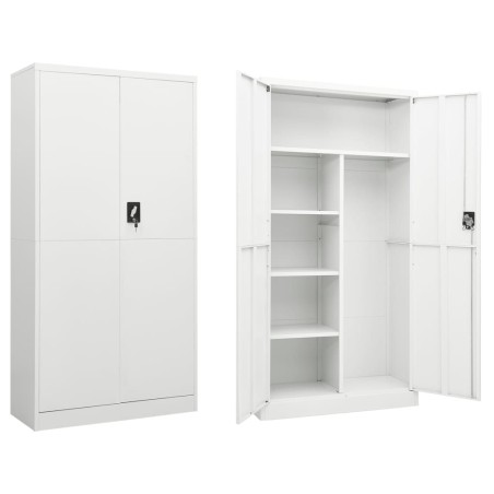 vidaXL Armario de taquilla de acero blanco 90x40x180 cm