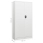 vidaXL Armario de taquilla de acero blanco 90x40x180 cm vidaXL Armario de taquilla de acero blanco 90x40x180 cm