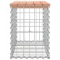 vidaXL Banco jardín diseño gaviones madera abeto Douglas 63x31,5x42 cm vidaXL Banco jardín diseño gaviones madera abeto Douglas 63x31,5x42 cm