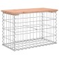 vidaXL Banco jardín diseño gaviones madera abeto Douglas 63x31,5x42 cm vidaXL Banco jardín diseño gaviones madera abeto Douglas 63x31,5x42 cm