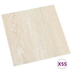 vidaXL Lamas para suelo autoadhesivas 55 piezas PVC 5,11 m² beige