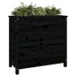 vidaXL Jardinera madera maciza de pino negro 82,5x40x78 cm vidaXL Jardinera madera maciza de pino negro 82,5x40x78 cm