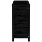 vidaXL Jardinera madera maciza de pino negro 82,5x40x78 cm vidaXL Jardinera madera maciza de pino negro 82,5x40x78 cm