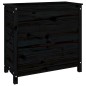 vidaXL Jardinera madera maciza de pino negro 82,5x40x78 cm vidaXL Jardinera madera maciza de pino negro 82,5x40x78 cm