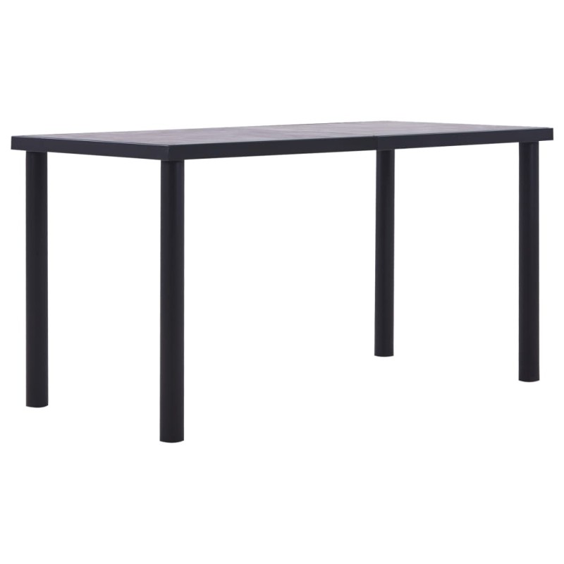vidaXL Mesa de comedor de MDF negro y gris hormigón 140x70x75 cm vidaXL Mesa de comedor de MDF negro y gris hormigón 140x70x75 cm