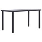 vidaXL Mesa de comedor de MDF negro y gris hormigón 140x70x75 cm vidaXL Mesa de comedor de MDF negro y gris hormigón 140x70x75 cm