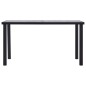 vidaXL Mesa de comedor de MDF negro y gris hormigón 140x70x75 cm vidaXL Mesa de comedor de MDF negro y gris hormigón 140x70x75 cm
