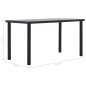 vidaXL Mesa de comedor de MDF negro y gris hormigón 140x70x75 cm vidaXL Mesa de comedor de MDF negro y gris hormigón 140x70x75 cm