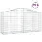vidaXL Cestas de gaviones 13 uds forma arco hierro 200x50x100/120 cm vidaXL Cestas de gaviones 13 uds forma arco hierro 200x50x100/120 cm