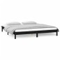 vidaXL Estructura de cama con LED madera maciza negra 120x200 cm vidaXL Estructura de cama con LED madera maciza negra 120x200 cm