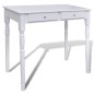 vidaXL Tocador con espejo 3 en 1 taburete y 2 cajones blanco vidaXL Tocador con espejo 3 en 1 taburete y 2 cajones blanco