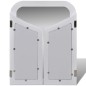 vidaXL Tocador con espejo 3 en 1 taburete y 2 cajones blanco vidaXL Tocador con espejo 3 en 1 taburete y 2 cajones blanco