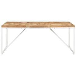 vidaXL Mesa de comedor de madera maciza de acacia y mango 180x90x76 cm