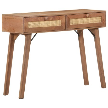 vidaXL Mesa consola de madera maciza de mango 100x35x76 cm