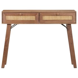 vidaXL Mesa consola de madera maciza de mango 100x35x76 cm
