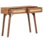 vidaXL Mesa consola de madera maciza de mango 100x35x76 cm
