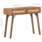 vidaXL Mesa consola de madera maciza de mango 100x35x76 cm