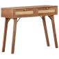vidaXL Mesa consola de madera maciza de mango 100x35x76 cm