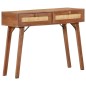 vidaXL Mesa consola de madera maciza de mango 100x35x76 cm