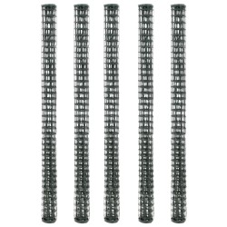 vidaXL Malla para valla de jardín HDPE 5 unidades 1x1,2 m verde