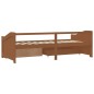 vidaXL Sofá cama 3 plazas cajones pino macizo marrón miel 90x200 cm vidaXL Sofá cama 3 plazas cajones pino macizo marrón miel 90x200 cm