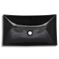 Lavabo de cerámica rectangular color negro Lavabo de cerámica rectangular color negro