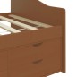 vidaXL Sofá cama 3 plazas cajones pino macizo marrón miel 90x200 cm vidaXL Sofá cama 3 plazas cajones pino macizo marrón miel 90x200 cm