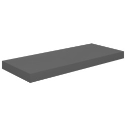 vidaXL Estante flotante de pared MDF gris brillo 60x23,5x3,8 cm
