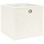 vidaXL Cajas de almacenaje 4 uds tela blanco 32x32x32 cm vidaXL Cajas de almacenaje 4 uds tela blanco 32x32x32 cm