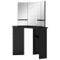 vidaXL Tocador de esquina con LED negro 111x54x141,5 cm vidaXL Tocador de esquina con LED negro 111x54x141,5 cm