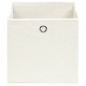 vidaXL Cajas de almacenaje 4 uds tela blanco 32x32x32 cm vidaXL Cajas de almacenaje 4 uds tela blanco 32x32x32 cm