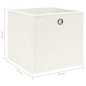 vidaXL Cajas de almacenaje 4 uds tela blanco 32x32x32 cm vidaXL Cajas de almacenaje 4 uds tela blanco 32x32x32 cm