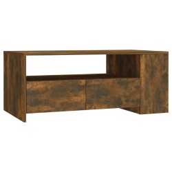 vidaXL Mesa de centro madera de ingeniería roble ahumado 102x55x42 cm