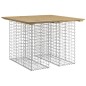 vidaXL Banco jardín cesta gaviones madera pino impregnada 100x102x72cm