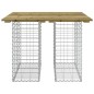 vidaXL Banco jardín cesta gaviones madera pino impregnada 100x102x72cm