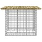 vidaXL Banco jardín cesta gaviones madera pino impregnada 100x102x72cm