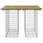 vidaXL Banco jardín cesta gaviones madera pino impregnada 100x102x72cm