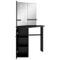 vidaXL Tocador de esquina con LED negro 111x54x141,5 cm vidaXL Tocador de esquina con LED negro 111x54x141,5 cm