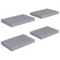 vidaXL Estantes flotantes de pared 4 uds gris MDF 40x23x3,8 cm vidaXL Estantes flotantes de pared 4 uds gris MDF 40x23x3,8 cm